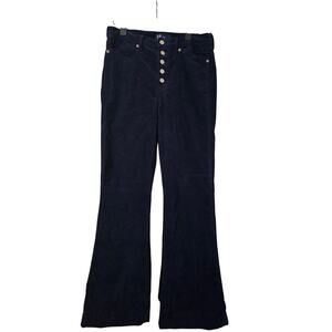 Gap Size 29R High Rise Flare Navy Blue Cords